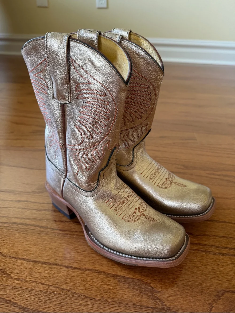 Gold Western Cowboy Boots